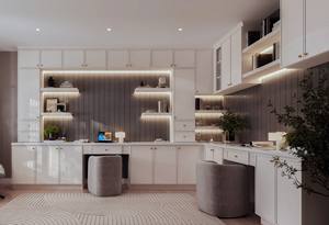 Gabinete de Cocina Completo Estilo Shaker Blanco Laminado, Tallado y Ensamblado en Madera Maciza Gris Clásico Americano, de Fábrica en Vietnam - Product Image 3