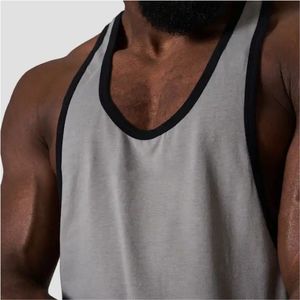 OEM Wholesale Men's Plain <b>Muscle</b> Gym <b>Vest</b> Quick Dry Fitness Sports Tank Top Breathable Bodybuilding Stringer for Quick Dry - Product Image 4