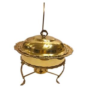 Plat à chafing en laiton argenté de style luxueux, design antique, chauffe-plats pour hôtels et événements de restauration à bon prix - Product Image 2