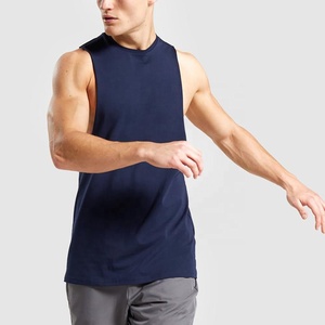 Venta al por mayor de ropa deportiva personalizada sin mangas de los hombres de algodón suave Fitness Tank Top Hip Hop estilo gimnasio camisetas OEM personalizado - Product Image 5