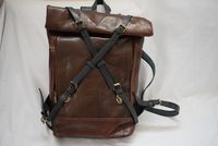 Sac à dos unisexe de style bohème en cuir véritable avec fermeture éclair, motif géométrique, imperméable, en lin, avec bandoulière arquée