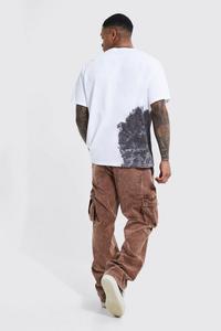 Pantalones Cargo de hombre personalizados al por mayor cintura alta ajuste suelto casual estilo callejero algodón lavado 100% algodón - Product Image 2