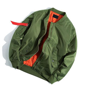 Chaqueta de bombardero de poliéster 4XL personalizada para hombres, nuevo diseño con capucha, cortavientos con cremallera, bolsillo con soporte, aprobado por CE ISO, lona de colores sólidos - Product Image 4