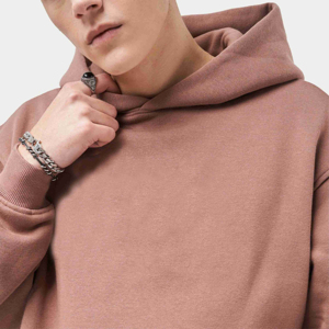 Venta al por mayor 100% algodón pulóver sudaderas con capucha para hombres logotipo personalizado bordado polar invierno desgaste serigrafía liso teñido sólido - Product Image 5