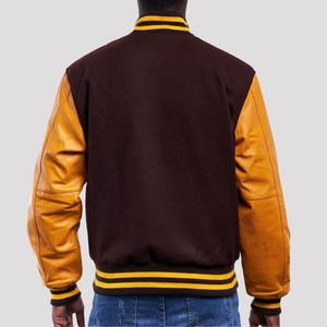 OEM Custom Design <b>Men's</b> Casual <b>Leather</b> Sleeves Black Orange Vintage Motor Bike PU <b>Leather</b> <b>Jacket</b> 5XL Size with Stand Collar - Product Image 4