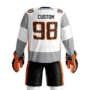 Concevez votre propre style nouveauté uniforme de hockey sur glace à la mode avec nom d'équipe personnalisé 100% polyester confortable - Product Image 6