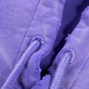 Fabricants de vêtements personnalisés en détresse Dtg ensemble d'impression Patchwork hommes lavage à l'acide Vintage en détresse broderie sweats à capuche - Product Image 6