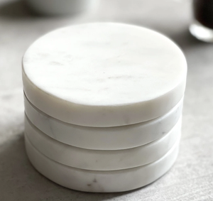 Luxury Handmade Round Natural <b>Marble</b> Black <b>Coaster</b> with Brass Trim Classic Style Eco-Friendly From India by Tayyab Handicraft - Product Image 2