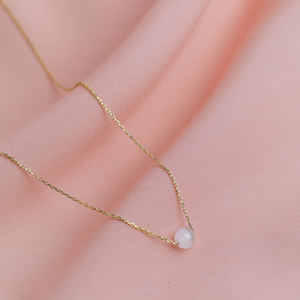 Collar con Dije de Piedra Blanca, Diseño Artesanal, Hecho a Mano en Turquía, Plata de Ley 925, Joyería para Mujer, Compromiso, Boda, Fiesta - Product Image 2