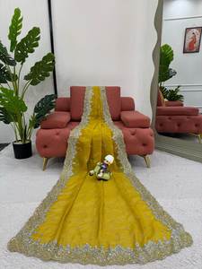 Haute Qualité Lourd Tibby Soie Designer Fil Sequin Travail Saree En Vrac En Gros Comprend Mono Benglori Blouse pour Les Occasions De Fête - Product Image 3