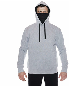 Vente en gros de sweats à capuche Ninja en coton personnalisés pour homme sweat à capuche Ninja de couleur unie respirante avec masque facial - Product Image 1