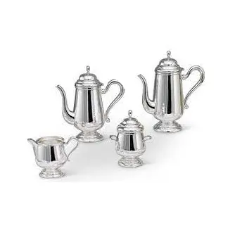 Tea Kettles Factory Shiny Metal Coffee Kettles With Silver Plated Finishing Design Best For Home And Hotel Use