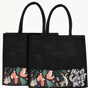 Bolsas de Regalo de Yute Ecológicas con Logotipo Personalizado de Dibujos Animados al Mejor Precio del Mercado, Bolsas de Compra de Bajo Costo Hechas de Yute - Product Image 3