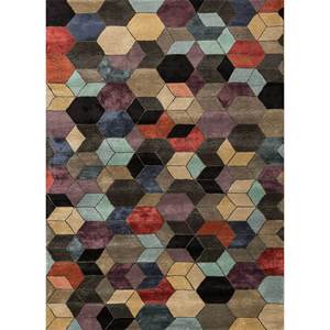 Tapis en laine et viscose gris et noir Genesis, tufté à la main, Taq-186, pour la décoration intérieure, par Jaipur Rugs ZA - Product Image 1