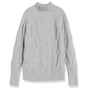 Suéter de cuello falso de manga larga de talla grande de corte clásico para mujer estilo informal de algodón transpirable súper suave para invierno - Product Image 5