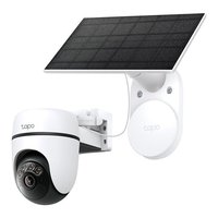 Kit de Cámara de Vigilancia Solar con Giro e Inclinación TC90, Batería Recargable, Resolución 2304x1296, IP65 Impermeable, Sensor de Movimiento, Soporte de Pared