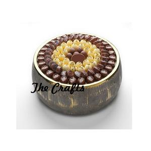 Bol de service de chocolats de conception classique en aluminium couleur or collations bol de bonbons pour accessoires de table - Product Image 5