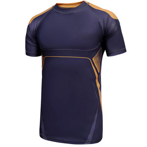 2026 Rashguards Jiu Jitsu sublimés Concevez votre propre Rash Guard personnalisé à manches courtes Surf Logo MMA BJJ - Product Image 3