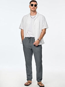 Proveedor de pantalones estilo jogger para hombre en Pakistán con ribetes OEM, cintura elástica y MOQ para pantalones casuales y deportivos para hombre, lavados. - Product Image 3