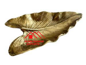 2024 tendance plateau en métal plaqué or fête de mariage portions décoratives avec plateau décoratif en forme de feuille d'aluminium quantité minimale de commande 100 pièces - Product Image 6