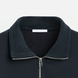 Sweat-shirt personnalisé pour hommes coupe surdimensionnée de luxe col replié conception d'épaule tombante impression de logo personnalisée en gros OEM/ODM - Product Image 3