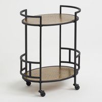 Chariot de bar moderne en métal pour hôtel, usage domestique, hospitalier et extérieur - Service de boissons et de vins en gros