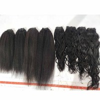 Cabello ondulado rizado profundo peruano, sin procesar, 100%, de fabricante de mechones de trama de máquina de donador único