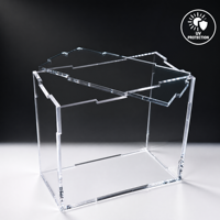 Boîte de collection TCG en acrylique moulé, 99,9 % résistante aux UV, à assembler facilement sans colle, emballage plat, vitrine de présentation