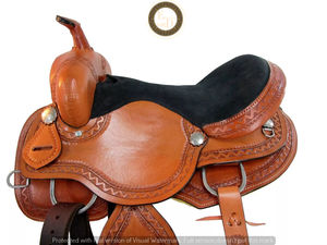 Selles de Style occidental en cuir véritable léger de qualité supérieure fabriquées à la main confortable baril course rodéo Performance spectacle cheval - Product Image 5