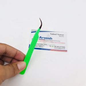 แหนบปลายแหลมสีโรสโกลด์เขียว รุ่น Professional J Curve คุณภาพสูง ผลิตจากสแตนเลส ด้ามจับแบบเพชร ต่อขนตาแบบยั่งยืน - Product Image 3