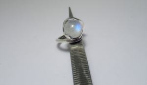 แหวนพลอยมูนสโตนธรรมชาติทำจากเงินสเตอร์ลิง925เป็นของขวัญวันครบรอบแต่งงานของขวัญสำหรับงานเลี้ยง - Product Image 2