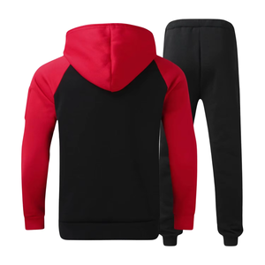 Survêtement pour homme en coton 100% de haute qualité multicolore, grammage lourd, respirant, confortable, saison hivernale, 2 pièces, logo personnalisé - Product Image 2