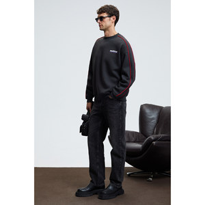 GRIMELANGE LEIF เสื้อสเวตเชิ้ตโอเวอร์ไซส์คอกลมพิมพ์ลายด้านหน้าสำหรับผู้ชาย - Product Image 6