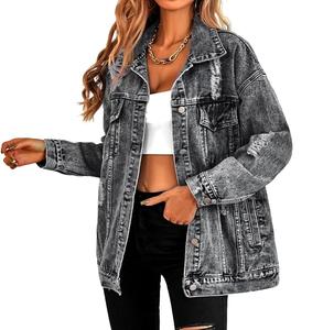 Chaqueta de camionero personalizada de alta calidad para hombre de talla grande Denim desgastado algodón relleno botones Jeans diseño algodón Haus Industries - Product Image 3