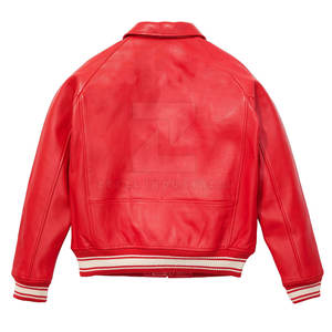 Blouson aviateur en cuir de haute qualité à la mode pour hommes 2025 meilleur design veste d'hiver pour hommes - Product Image 2