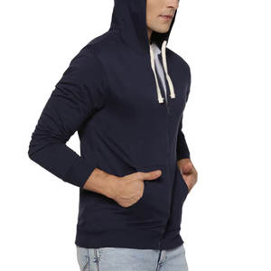Fermeture à glissière de haute qualité meilleure qualité hommes sweat à capuche à glissière High Street Style tricoté hommes sweat à capuche à glissière - Product Image 3