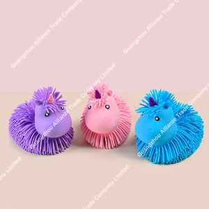 Jouet Sensoriel Fidget personnalisé unisexe cheveux touffus licorne TPR balle écologique rempli d'air léger amusant pour les enfants - Product Image 6