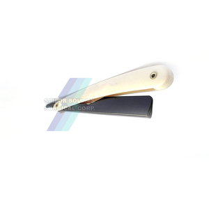 Handel à revêtement blanc avec logo personnalisé Rasoir de barbier droit en acier inoxydable massif avec lame apparente Service OEM - Product Image 4