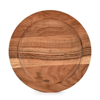Assiettes en bois d'acacia vaisselle écologique assiette de service d'aliments naturels pour restaurant prix le plus bas ensembles de vaisselle en bois