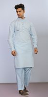 Nouvelle mode indienne, style islamique, tissu en coton pur, doux, taille M à 3XL, même design, kurta et pantalon de longueur genou pour hommes ou garçons.