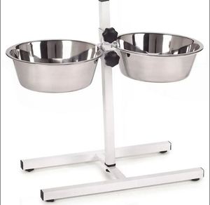 Exportador mundial que vende calidad excepcional en forma de H, cuenco alimentador ajustable de acero inoxidable elevado para perros y gatos a la venta - Product Image 1