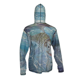 Camisetas de Pesca Ligeras con Capucha para Hombre, Camiseta de Manga Larga con Capucha, Logotipo Personalizable, Transpirable, Impermeable - Más de 50 Unidades Bajo Demanda - Product Image 3