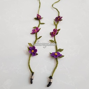 ชิ้นส่วนแว่นตา Lila NO 2 İğne oyasçiçek gözlük İpi MOR - Product Image 1