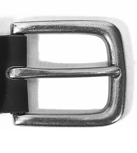 Formal Black Cow Hide Leather <b>Belt</b> With Silver Rectangular Pin Buckle Solid Design Men's Waist Accessory - Product Image 5
