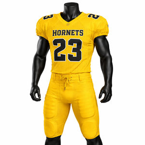 Conjunto de Uniforme de Fútbol Americano Personalizado al por Mayor, Pantalones de Jersey Transpirables de Malla, Ropa Deportiva para Equipos, OEM a Granel - Product Image 1