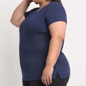 Camisetas transpirables de talla grande de calidad premium para mujer, camisetas informales de ajuste relajado de gran tamaño para mujer, 100% de algodón para niñas - Product Image 2