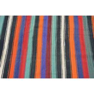 Vintage Rug, 3.8x4.9 ft Accent Rug, <b>Red</b> Blue Kilim <b>Wool</b> Rug - Product Image 5