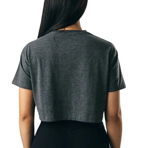 Camiseta corta de cuello redondo de alta calidad para mujer de talla grande de secado rápido para el verano-Fabricado en fábrica en Pakistán - Product Image 2