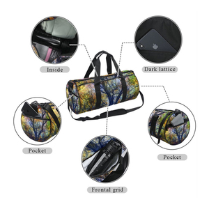 Bagages unisexes sacs de voyage en cuir noir sacs de sport imperméables personnalisés - Product Image 2