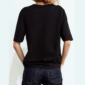 Camiseta de mujer de manga corta de gran tamaño de trabajo perfecta tendencia señoras camiseta de tela suave de alta calidad - Product Image 5